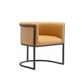 Designed To Furnish Bali Saddle & Black Faux Leather Dining Chair, 25.98 x 24 x 24.02 in. DE3075965